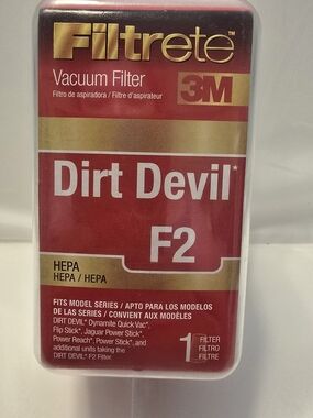 3M Filtrete Dirt Devil F2 HEPA Vacuum Filter 65802A 65802Q New Sealed